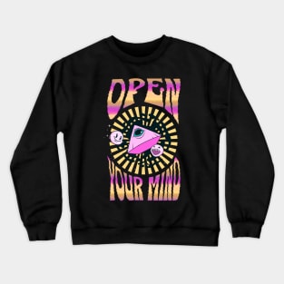 Open your mind psychedelic 70s retro style Crewneck Sweatshirt